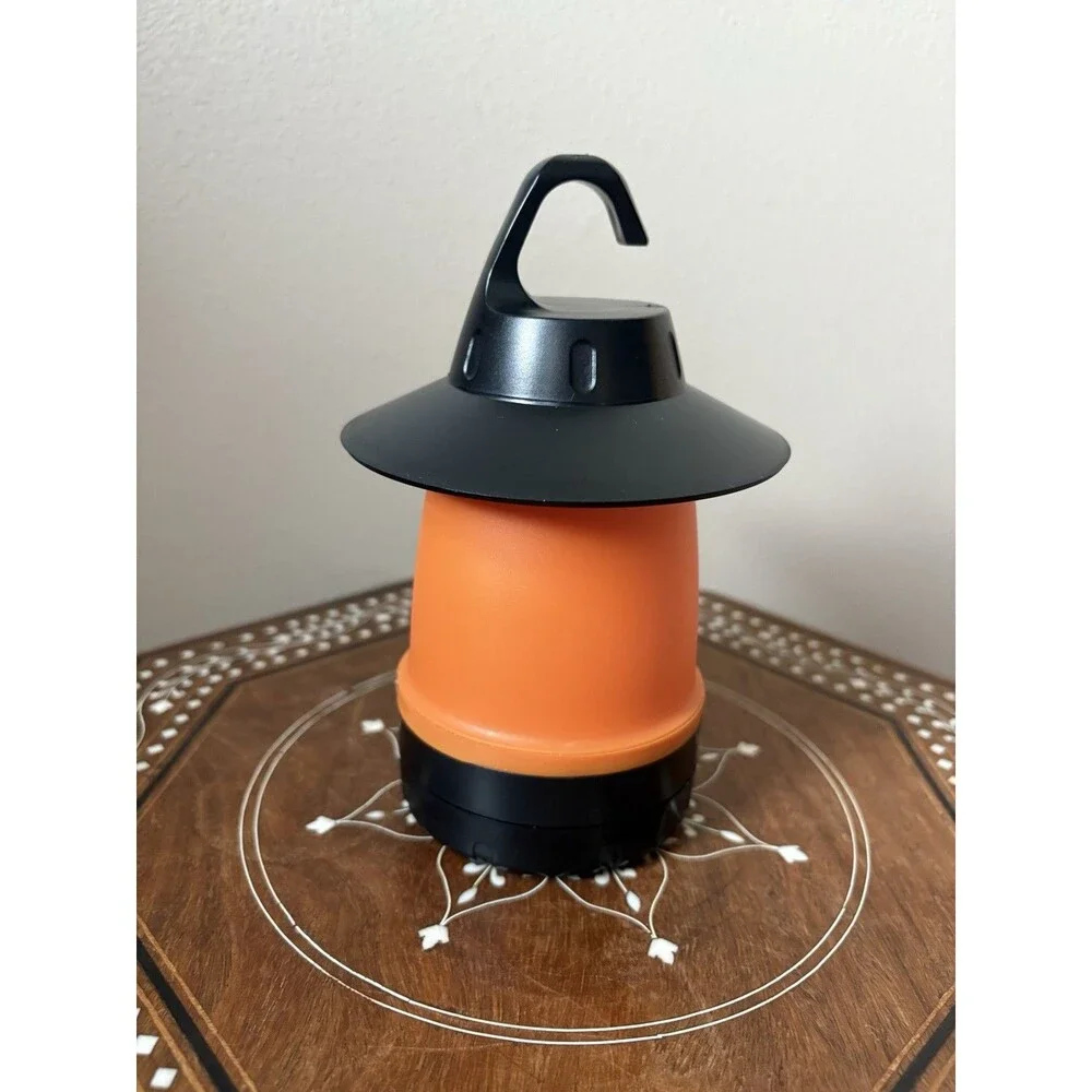 Halloween Hanging Orange Jack-O-Lantern Black Witch Hat LED Light
